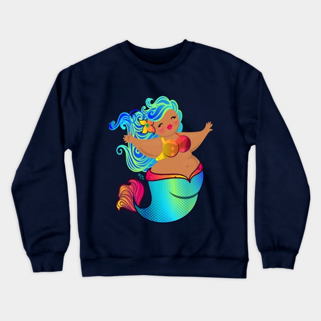 Chubby Mermaid Crewneck Sweatshirt by Toni Tees